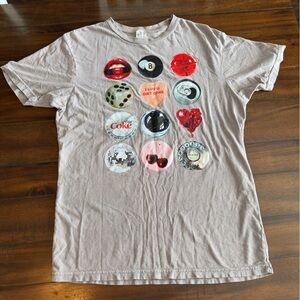 Lane Seven Graphic Tee Disco Coke Cookie 8 Ball Retro Icons Size L